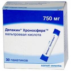 Депакин хроносфера 750мг №30 пор.