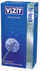 Визит презервативы hi-tech Sensitive сверхчувствительные 12шт