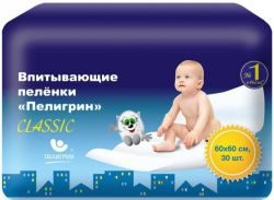 Пелигрин Классик пеленки впитывающие 60х60 №30