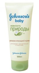 Джонсонс беби крем увлажняющий Нежность природы 100мл