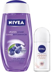 Нивея гель для душа Сила витаминов 250мл + дезодорант шариковый Эффект пудры 50мл