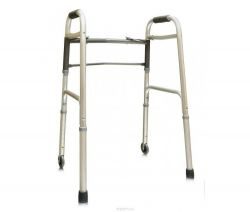 Ходунки прогулочная опора подвижные с двумя замками на 4-х опорах на колесах AMW2B76