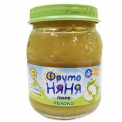ФрутоНяня пюре яблоко натуральное б/с с 4 мес 110г