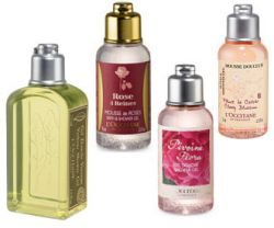 Локситан набор квартет гелей для душа (вербена 75мл + вишневый цвет 75мл + пион)