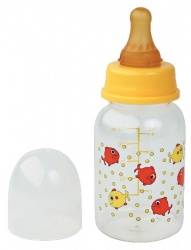 Курносики бутылочка пластиковая с латексной соской 125мл 0+