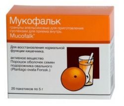 Мукофальк гранулы для приготовления суспензии для внутреннего применения апельсин 300г банка
