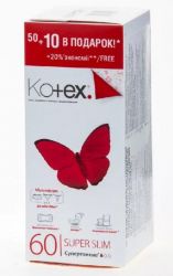 Котекс прокладки ежедневные super slim 60шт