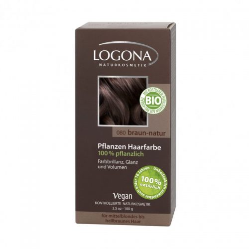 Растительная краска для волос Logona 080 натурально-коричневый