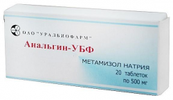 Анальгин 500мг №20 таблетки