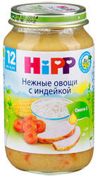 Хипп пюре нежные овощи с индейкой с 12 мес 220г