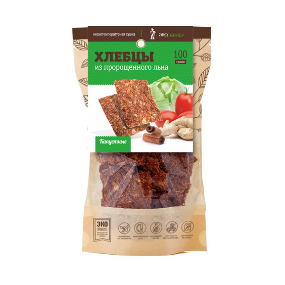 Хлебцы Экофермер из пророщ. льна