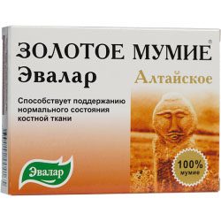 Эвалар Мумие алтайское золотое очищенное №60 таблетки