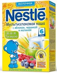 Нестле каша молочная мультизлаковая с яблоком