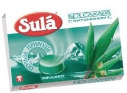 Зула леденцы эвкалипт-ментол 18г