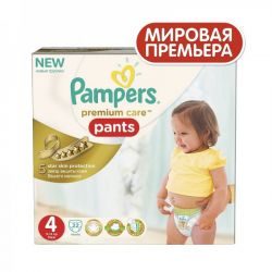 Памперс трусики Premium Care (4) 9-14кг maxi 22шт