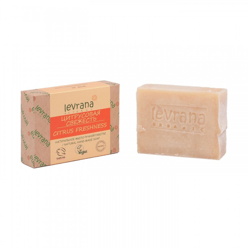 Натуральное мыло ручной работы Levrana цитрусовая свежесть