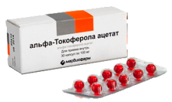 Альфа-токоферола ацетат (витамин Е) капсулы 100мг 30 шт.