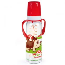 Канпол беби бутылочка пластиковая с ручками 250мл
