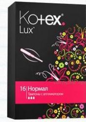 Котекс тампоны lux normal с аппликатором 16шт