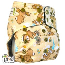 Глориес многоразовый подгузник PREMIUM Медвежонок 3-18кг+2 вкладыша