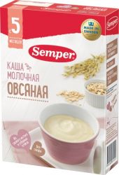 Сэмпер каша молочная овсяная с 5 мес 200г