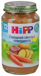 Хипп пюре овощное рагу с говядиной с 12 мес 220г