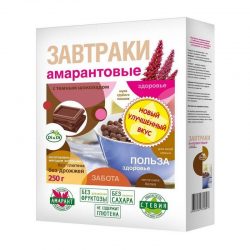Завтраки амарантовые "Di&Di" с темным шоколадом БОЛЬШАЯ УПАКОВКА