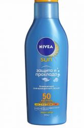 Нивея Сан лосьон солнцезащитный освежающий Защита и прохлада SPF50 200мл (86074)