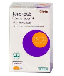 Тевакомб аэрозоль 25мкг+125мкг/доза 120 доз №1 баллончик