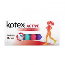 Тампоны женские гигиенические без аппликатора Kotex active super 16 шт