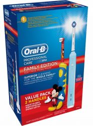 Орал-Би щетка зубная электрическая Professional Care 500/D16 + щетка детская KIDS Mickey Mouse D10