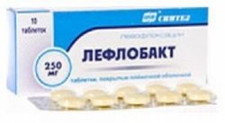 Лефлобакт 250мг №10 таблетки