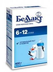 БЕЛЛАКТ 6-12 Молочная смесь для питания детей 6-12 месяцев 400 г
