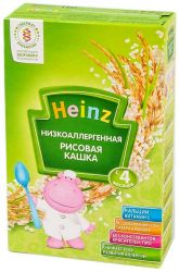 Хайнц кашка рисовая низкоаллергенная с 4 мес 160г