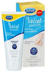 Шолль крем-маска ночная для ног Velvet smooth 60мл
