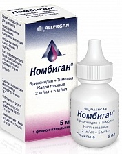 Комбиган капли глазные 2мг/мл + 5мг/мл-5мл №1