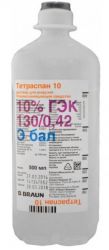 Тетраспан 10 раствор для инфузий 500мл №10 бут п/эт