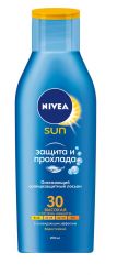 Нивея Сан лосьон солнцезащитный освежающий Защита и прохлада SPF30 200мл (86006)