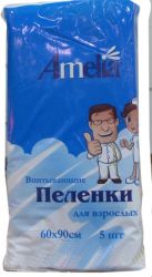 Амелия простыни для взрослых впитывающие 60х90см 5шт