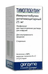 Тимоглобулин лиофилизат для раствора 25мг №1 флакон