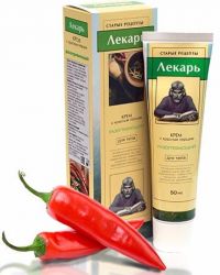 Лекарь крем для тела разогревающий с красным перцем 50мл