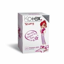 Котекс прокладки ежедневные young normal deo 20шт