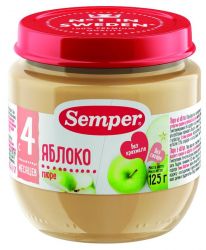 Сэмпер пюре яблоко зеленое с 4 мес 125г