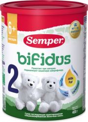 Сэмпер бифидус 2 молочная смесь с 6 месяцев 400г
