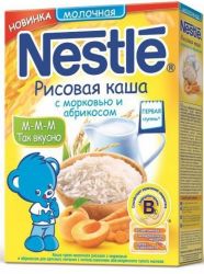 Нестле каша молочная рисовая с морковью и абрикосом 250г