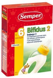 Сэмпер бифидус 2 молочная смесь с 6 мес 350г
