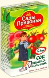 Сады придонья сок яблоко/шиповник осветл. с 6 мес. 125мл