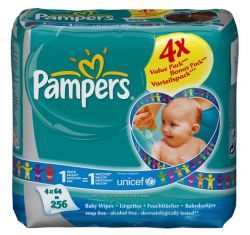 Памперс салфетки влажные Baby fresh №64х4шт/сменный блок/