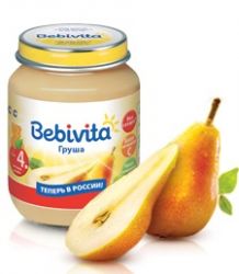 Бебивита пюре груша с 4 мес 100г