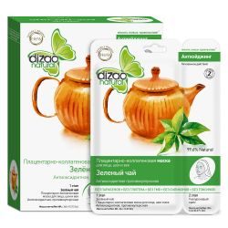 Дизао Омоложение 2-этапная плацентарно-коллагеновая маска для лица и шеи Зеленый чай 10шт